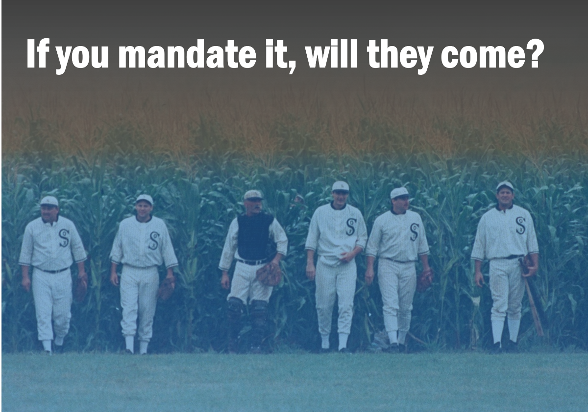 Field of Dreams with quote