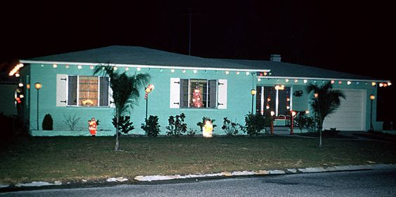 Christmas home decorations circa 1950