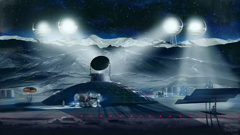Lunar base animation