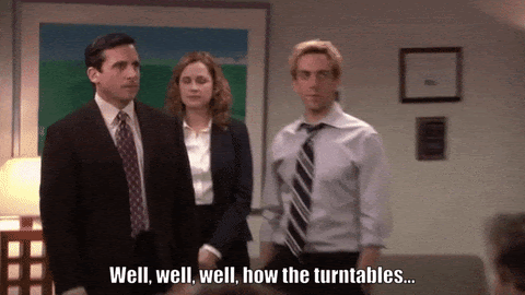 The Office turntables GIF